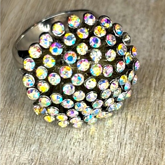 Stunning AB Crystal Bracelet and Ring Set - Picture 3 of 5